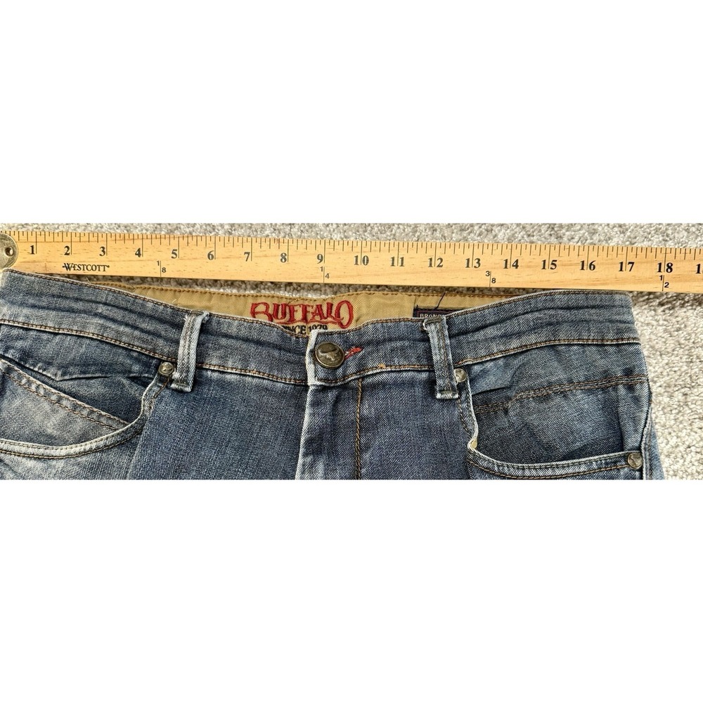 Buffalo Men's Denim Blue Slim Fit Distressed Jeans Size 36X32 Bronco Fit Dark - Picture 5 of 10